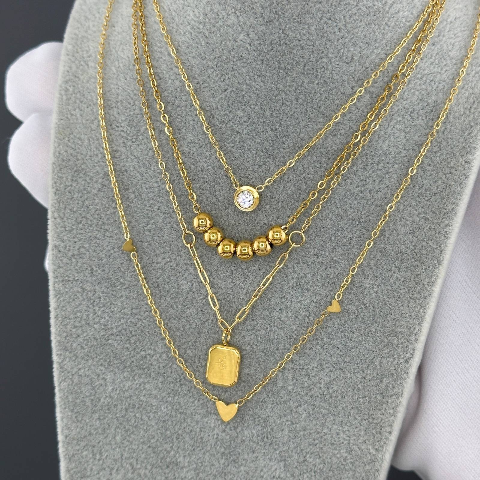 Necklace, 18K Gold Plated Steel 87348-0