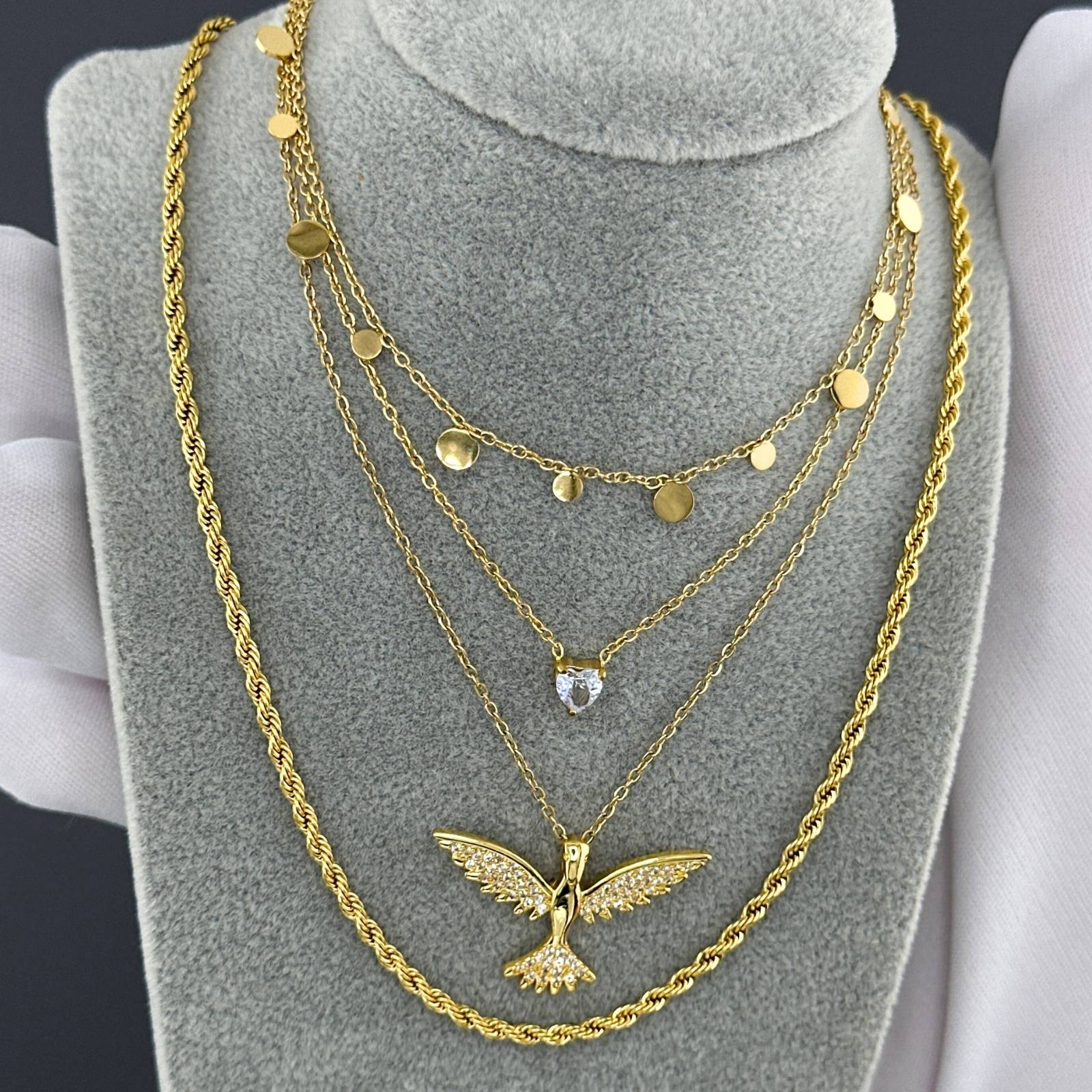 Necklace, 18K Gold Plated Steel 87719-0