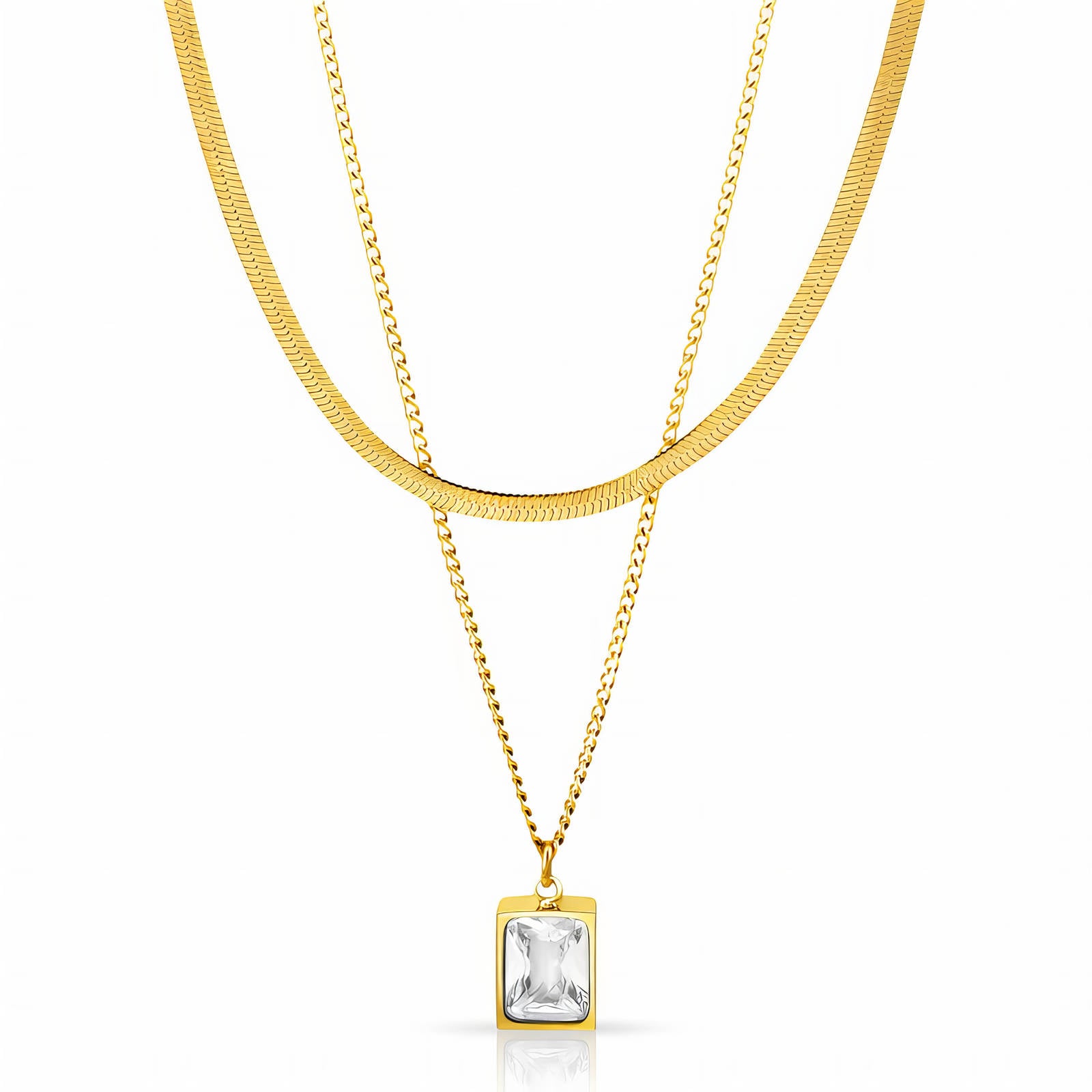 Necklace, 18K Gold Plated Steel 90266-0