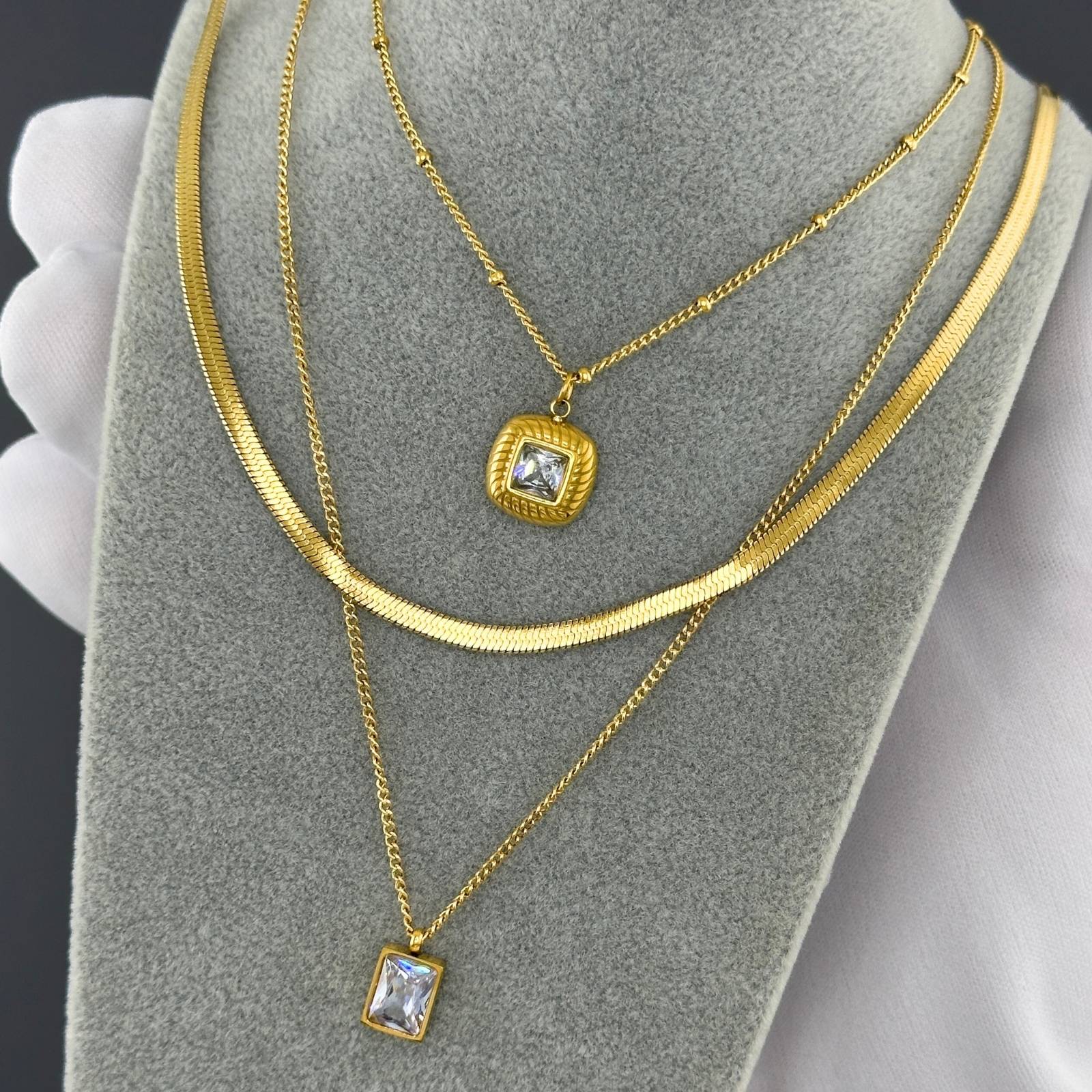 Necklace, 18K Gold Plated Steel 90266-0