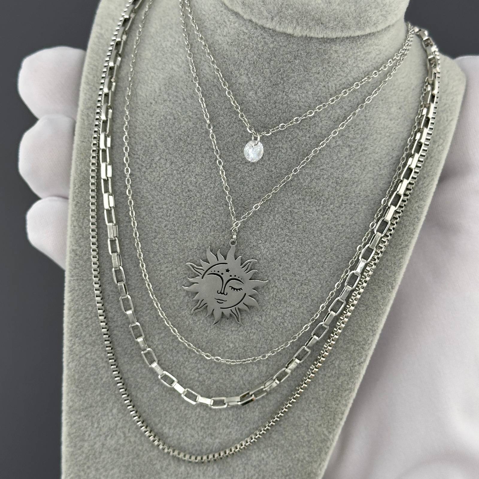 Necklace, Stainless Steel 89451-0
