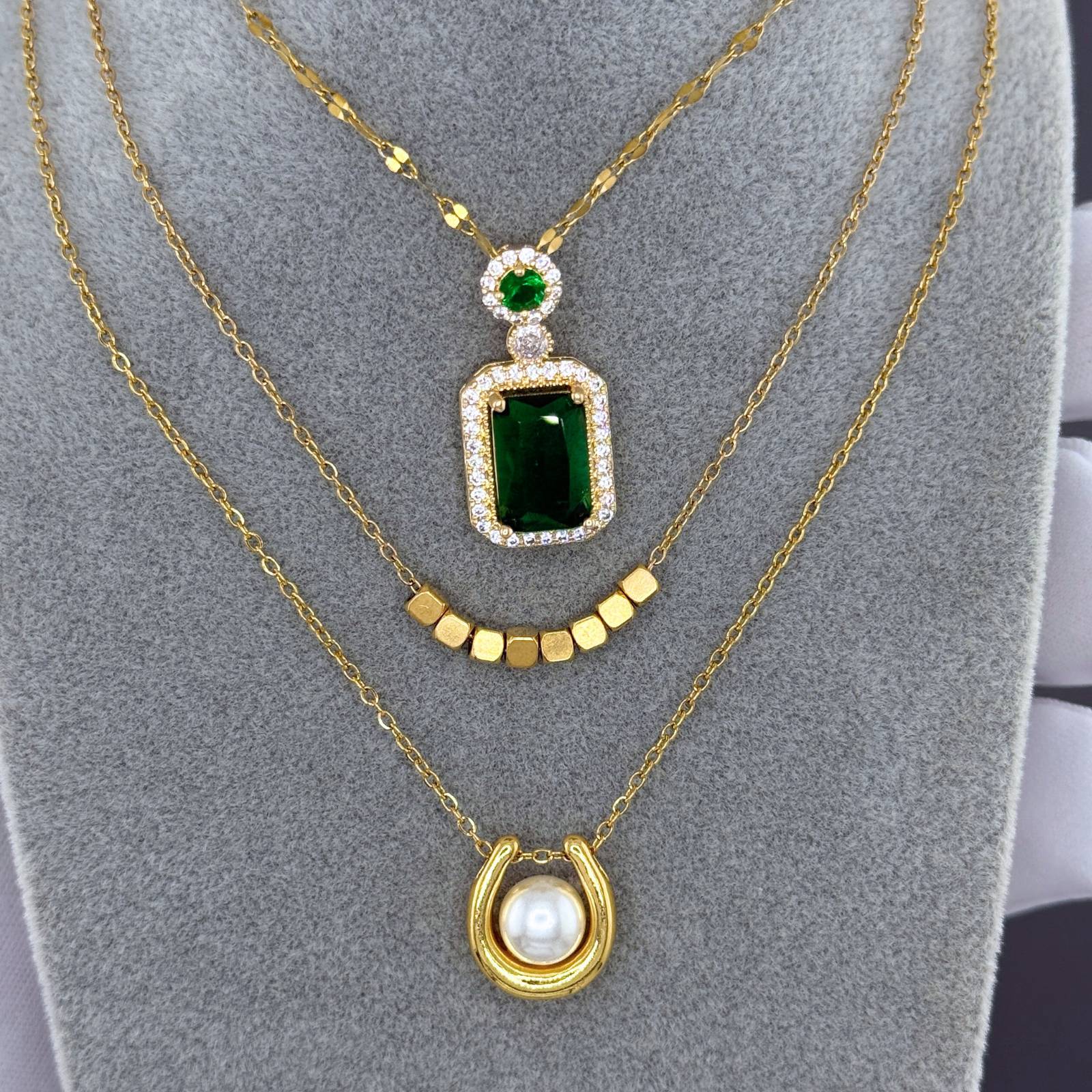 Necklace, 18K Gold Plated Steel 87333-0