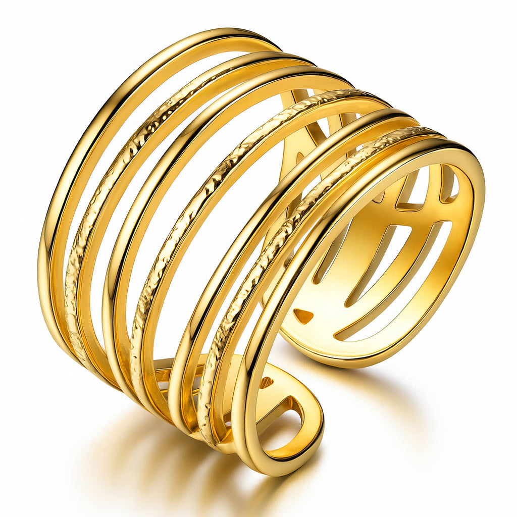 Ring, 18K Gold Plated Steel 87116-0