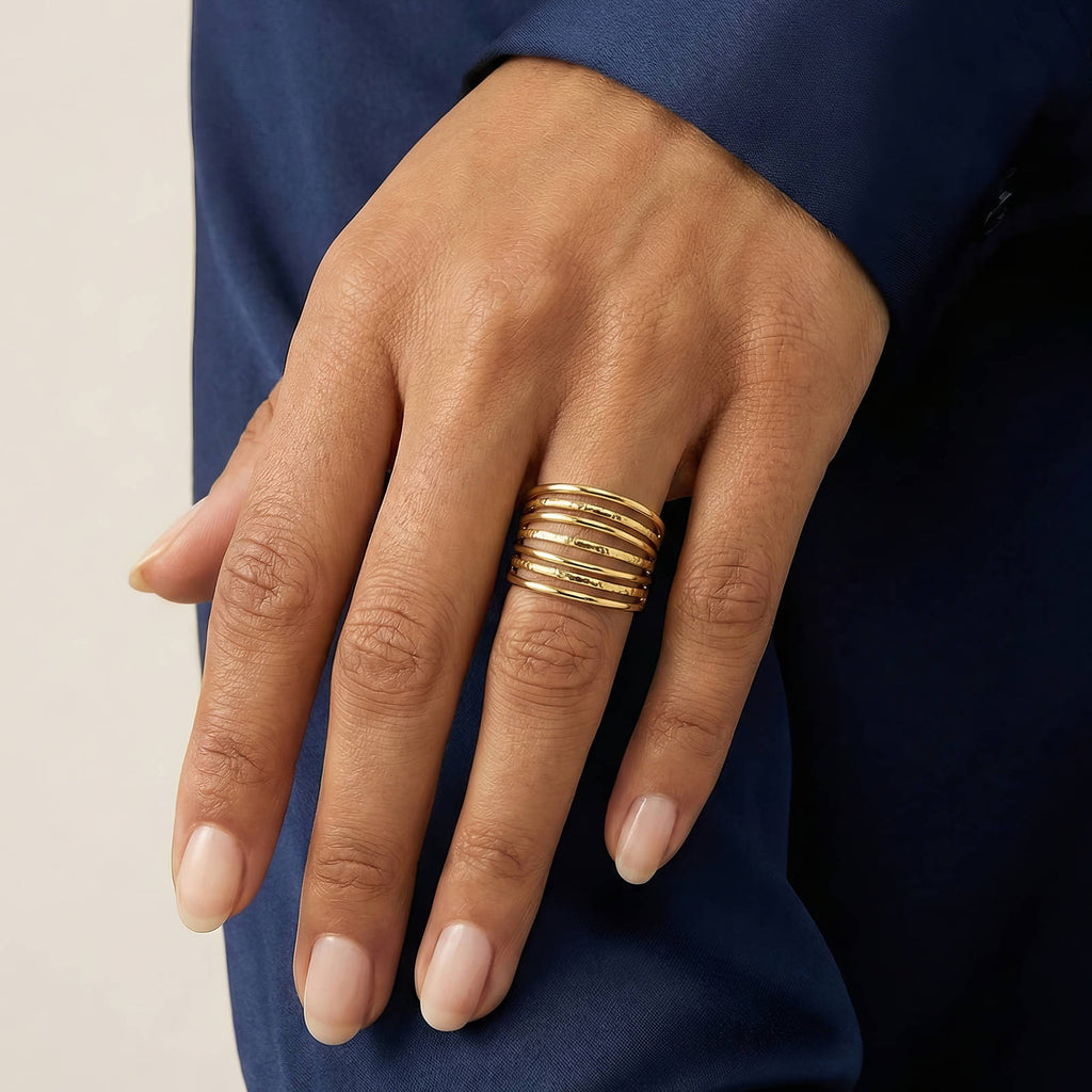 Ring, 18K Gold Plated Steel 87116-0