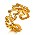 "Hearts" Ring, 18K Gold Plated Steel 87117-0