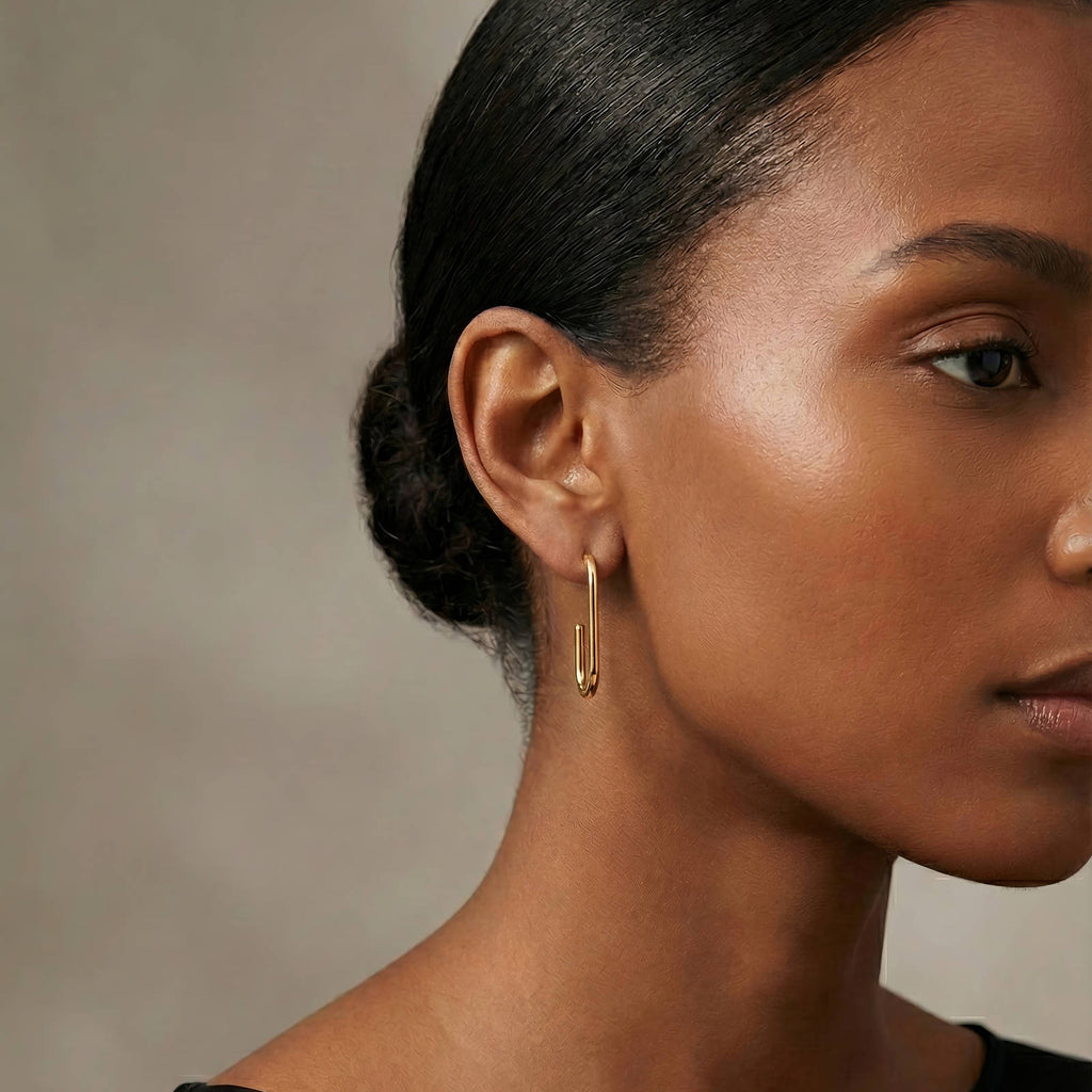 Earrings, 18K Gold Plated Steel 87206-0