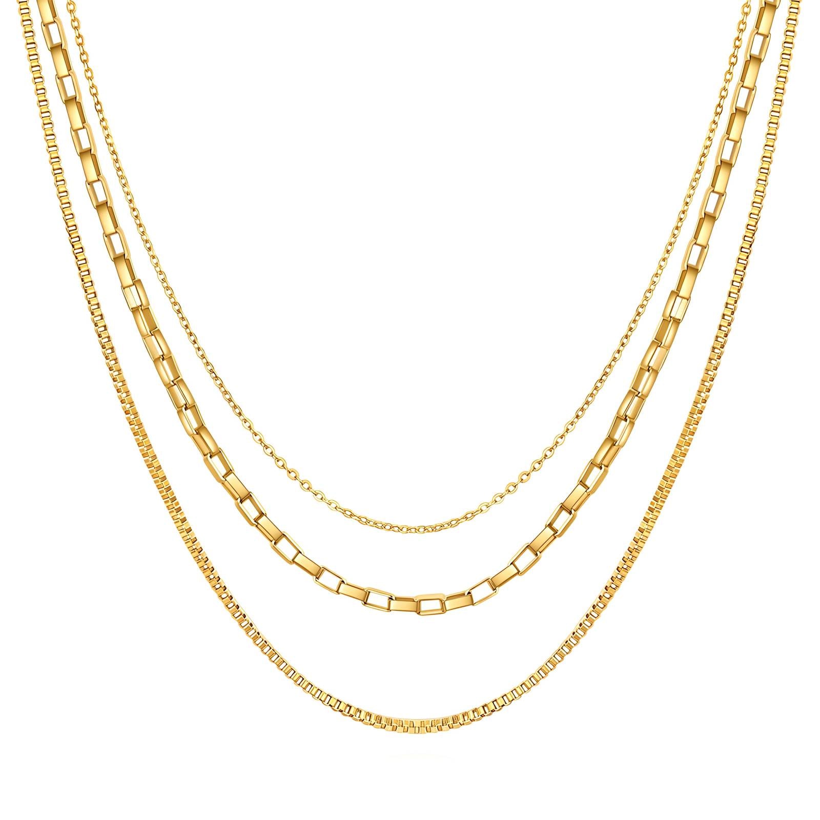 Necklace, 18K Gold Plated Steel 87452-0