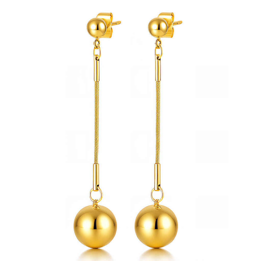 Earrings, 18K Gold Plated Steel 87982-0