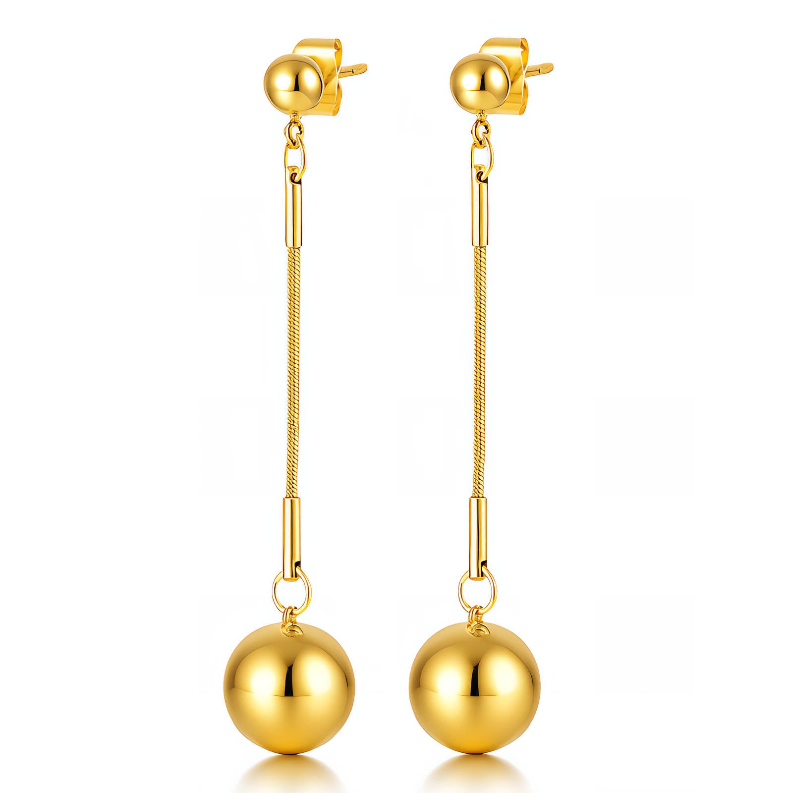 Earrings, 18K Gold Plated Steel 87982-0