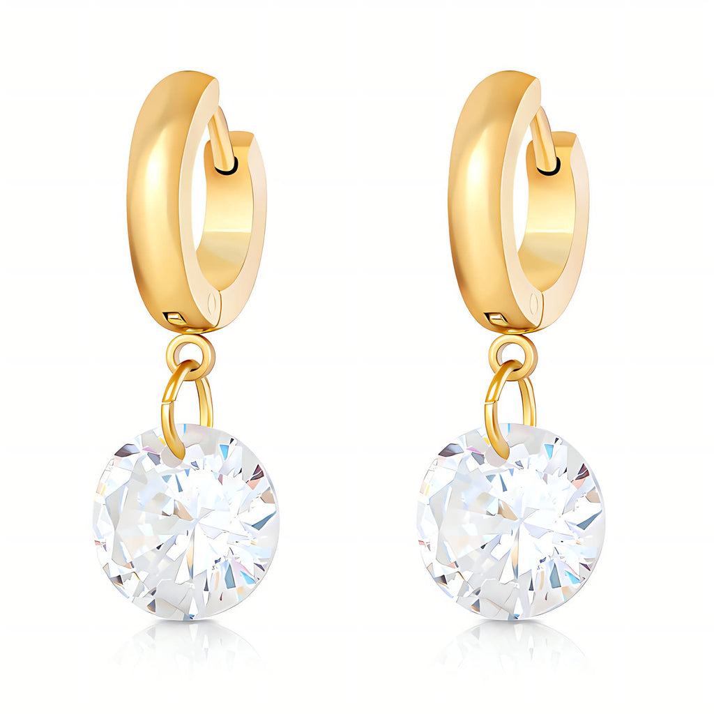Earrings, 18K Gold Plated Steel 88235-0