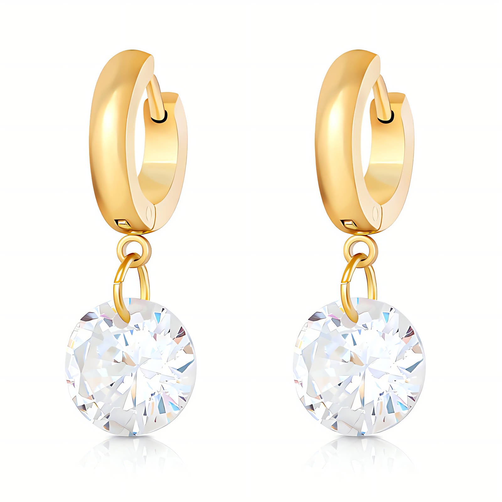 Earrings, 18K Gold Plated Steel 88235-0