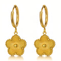 Flowers Earrings, 18K Gold Plated Steel 89555-0