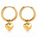 "Hearts" Earrings, 18K Gold Plated Steel 90250-0