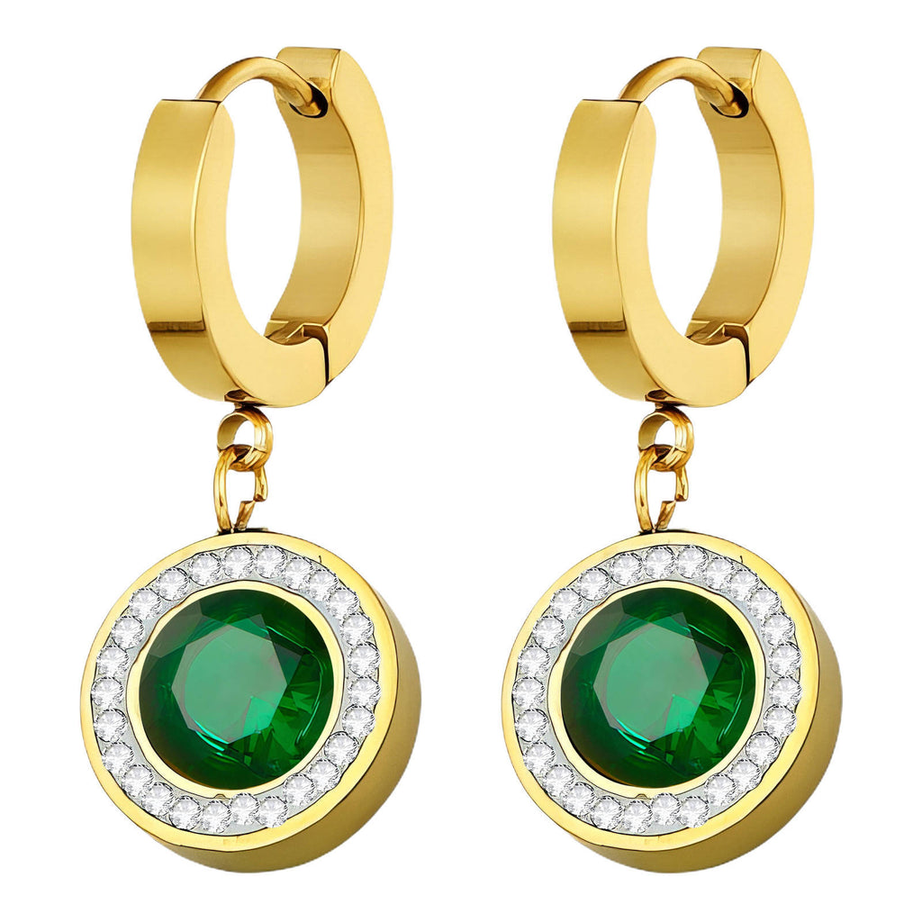 Earrings, 18K Gold Plated Steel 90305-0