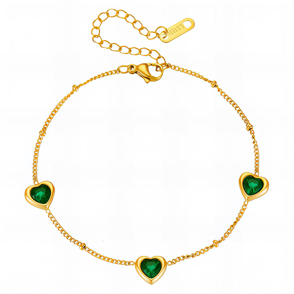 Hearts Bracelet, 18K Gold Plated Steel 90346-0