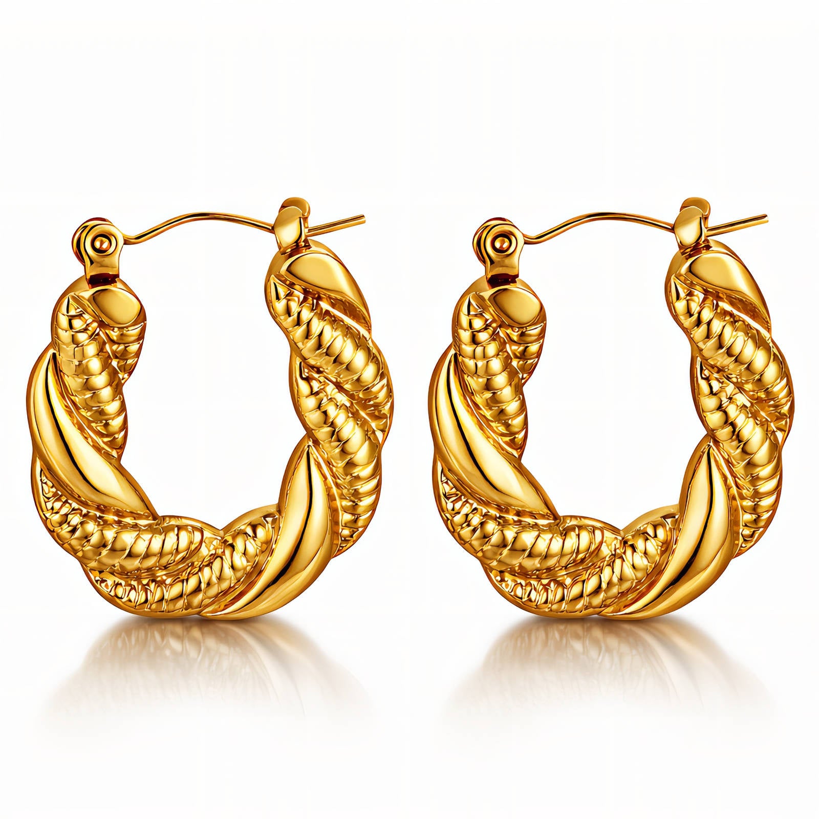 Earrings, 18K Gold Plated Steel 90610-0