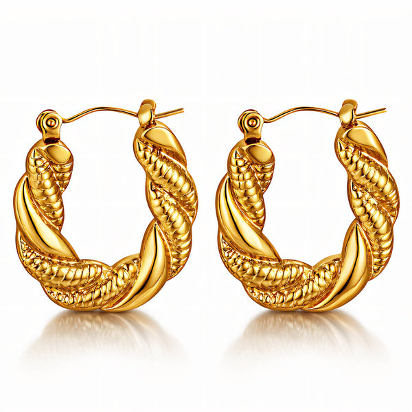 Earrings, 18K Gold Plated Steel 90610-0