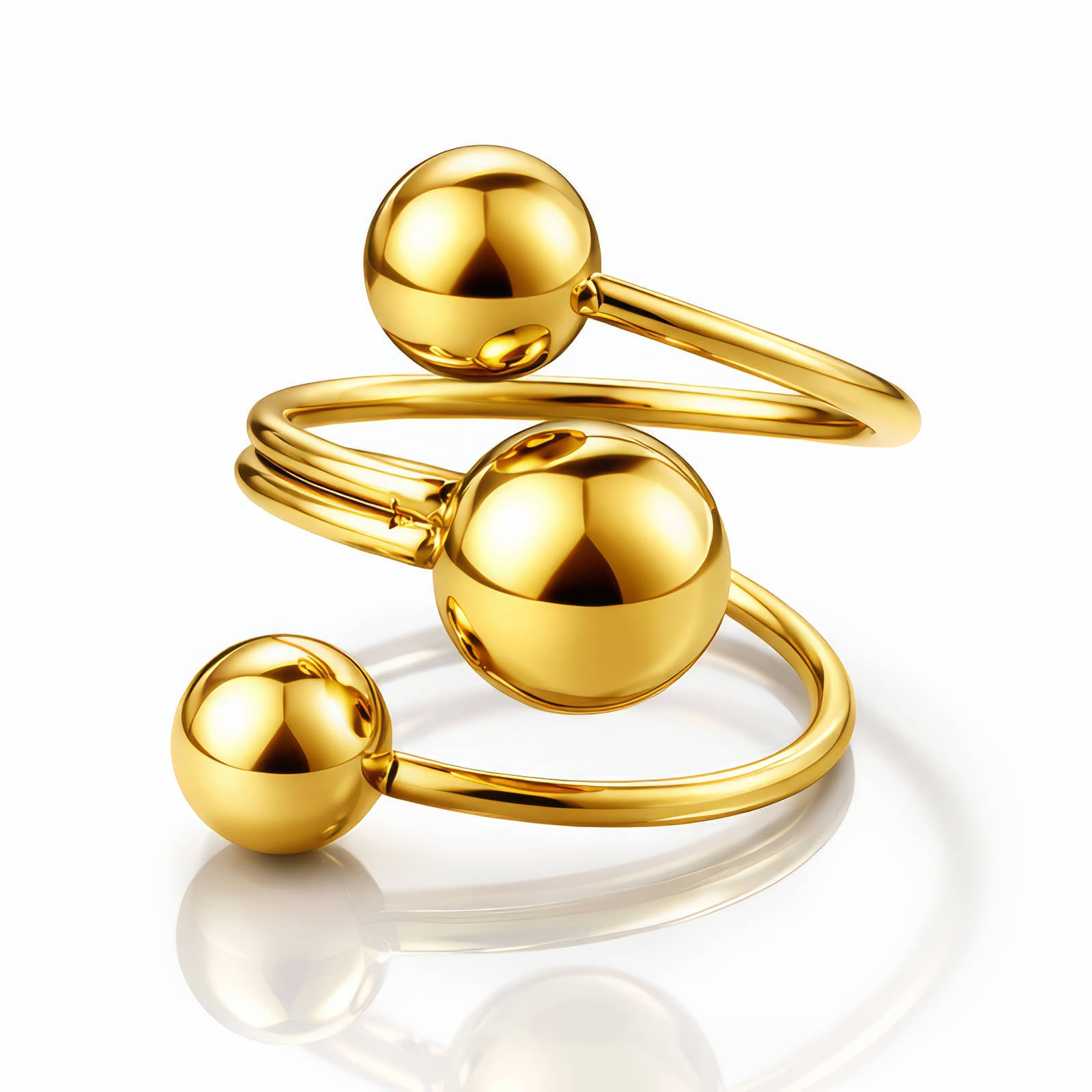 Ring, 18K Gold Plated Steel 91593-0