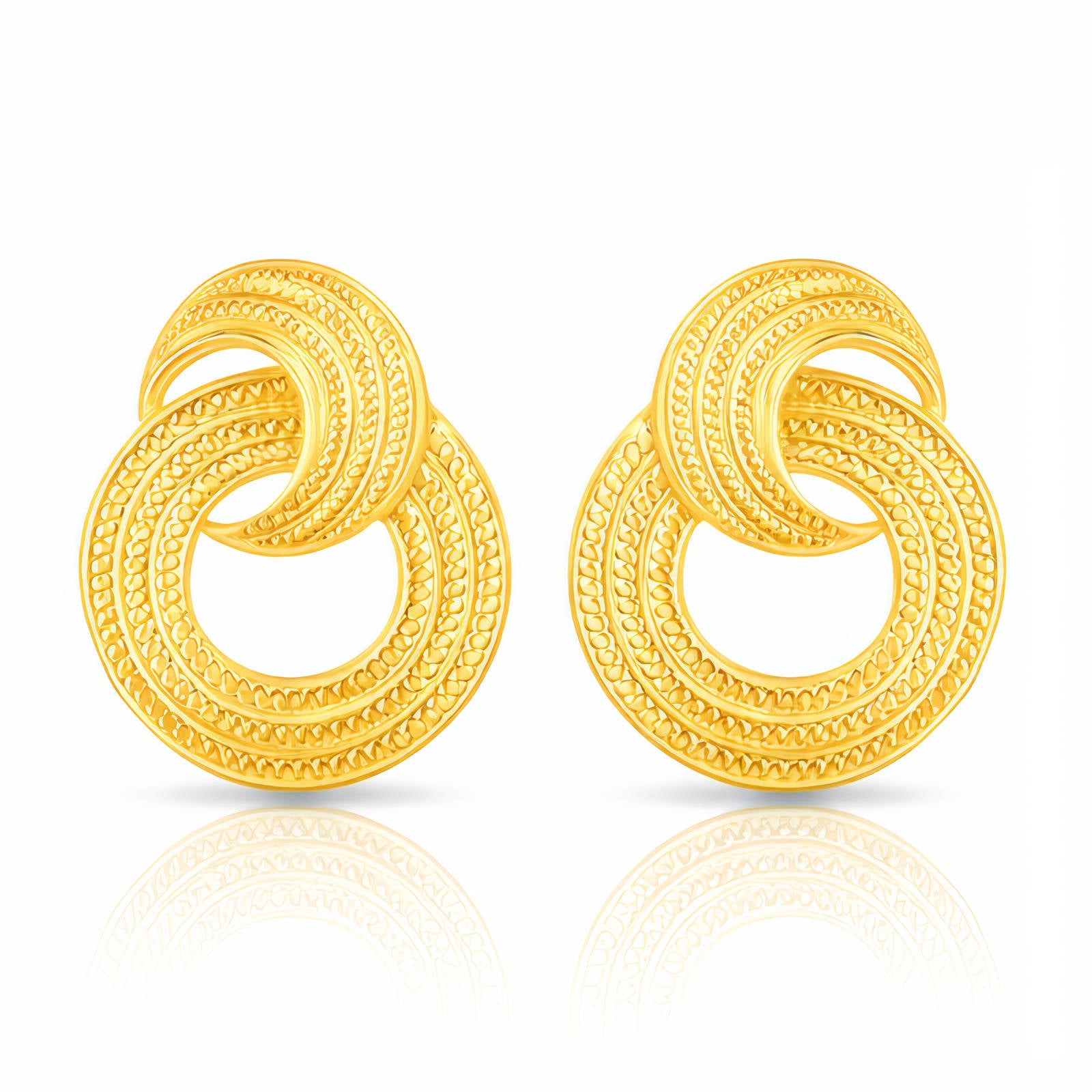 Earrings, 18K Gold Plated Steel 91605-0