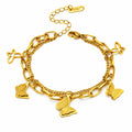 "Butterflies" Bracelet, 18K Gold Plated Steel 87295-0