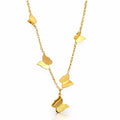 "Butterflies" Necklace, 18K Gold Plated Steel 87946-0