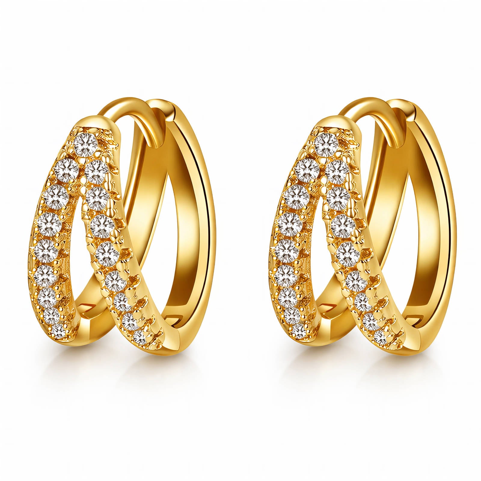 Earrings, 18K Gold Plated Brass 89984-0