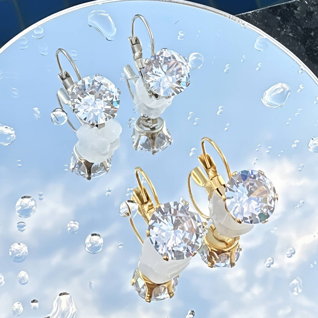 Earrings, 18K Gold Plated Steel 87402-0