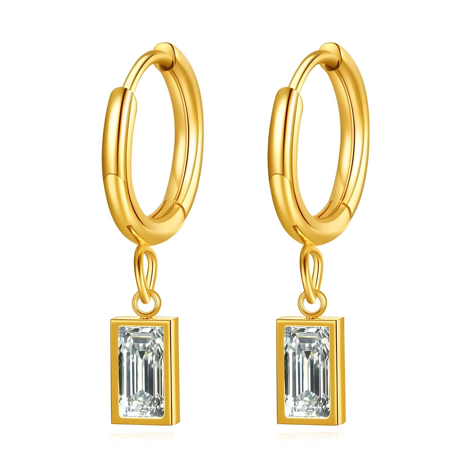 Earrings, 18K Gold Plated Steel 87410-0