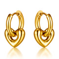 "Hearts" Earrings, 18K Gold Plated Steel 89530-0