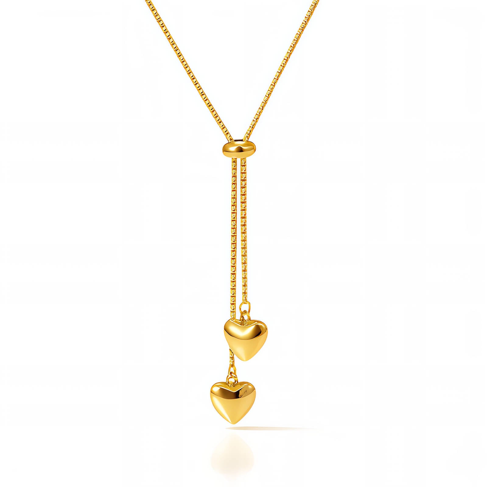 "Hearts" Necklace, 18K Gold Plated Steel 87975-0