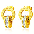 Earrings, 18K Gold Plated Steel 87871-0