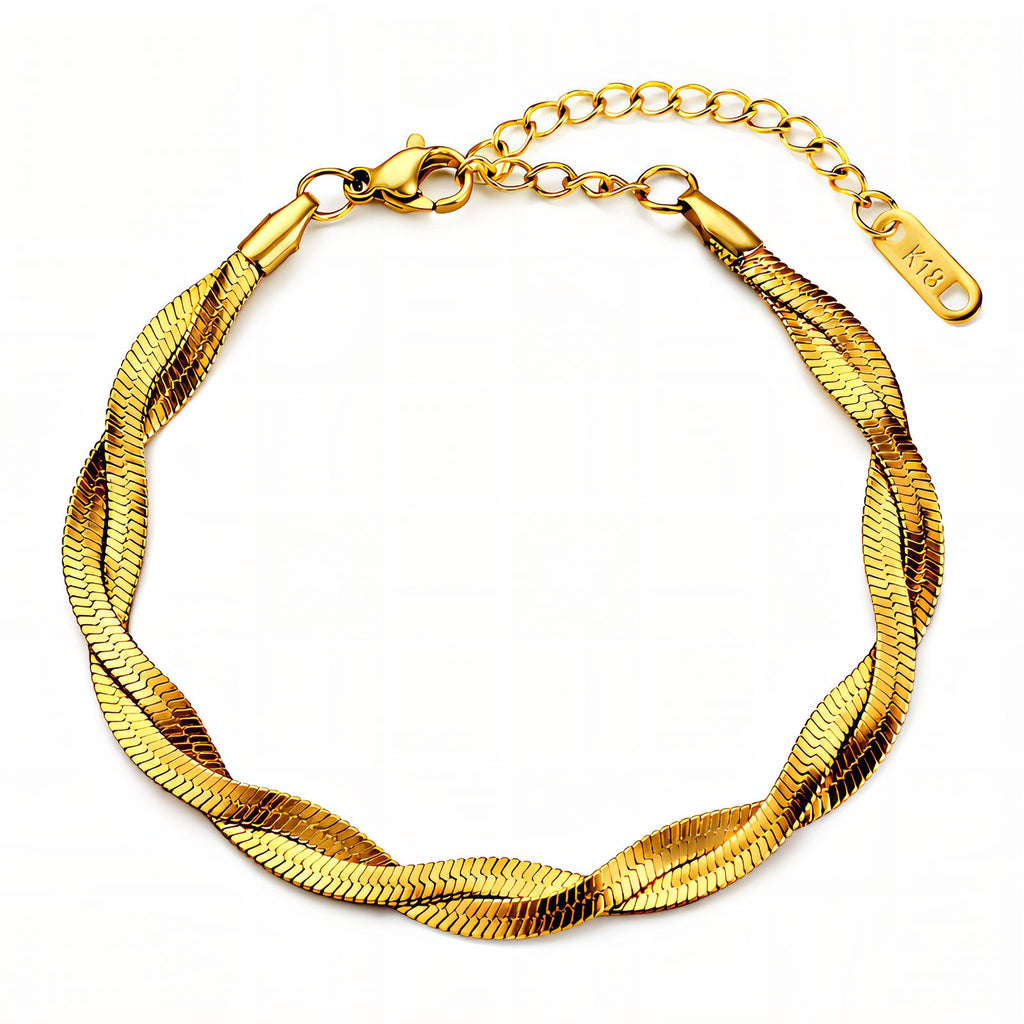 Bracelet, 18K Gold Plated Steel 87312-0