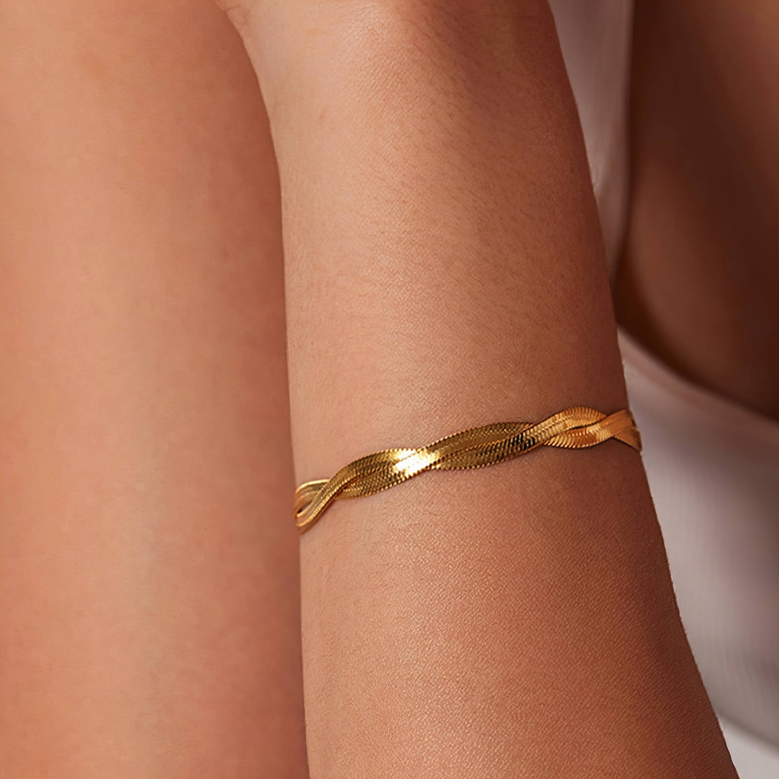 Bracelet, 18K Gold Plated Steel 87312-0