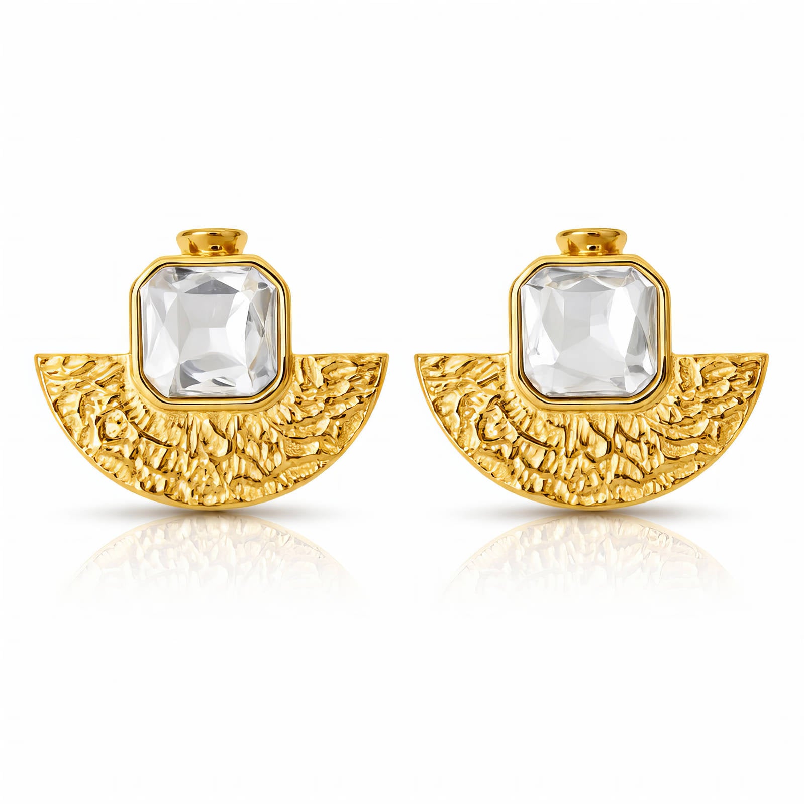 Earrings, 18K Gold Plated Steel 91829-0