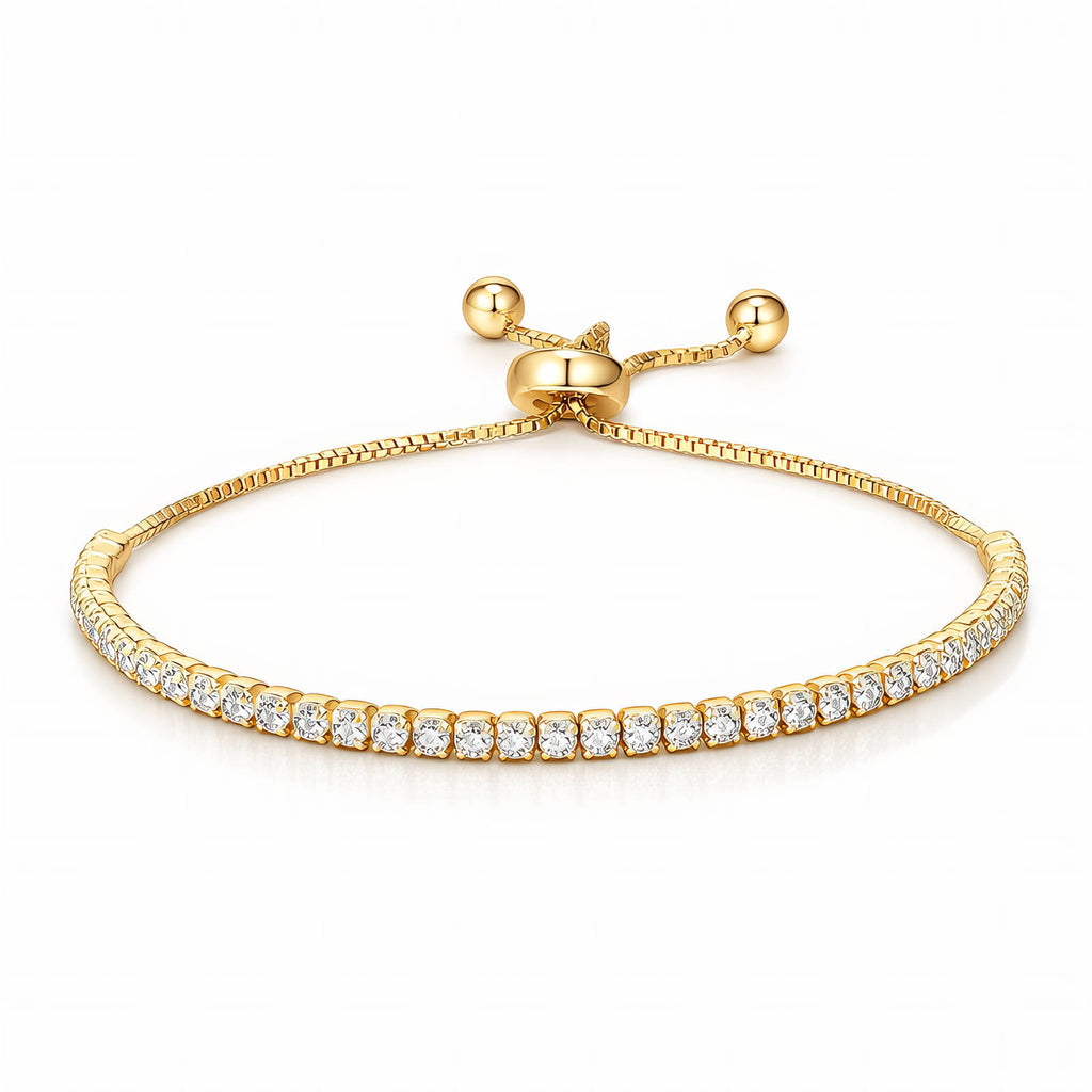 "Tennis" Bracelet, 18K Gold Plated Brass 87185-0