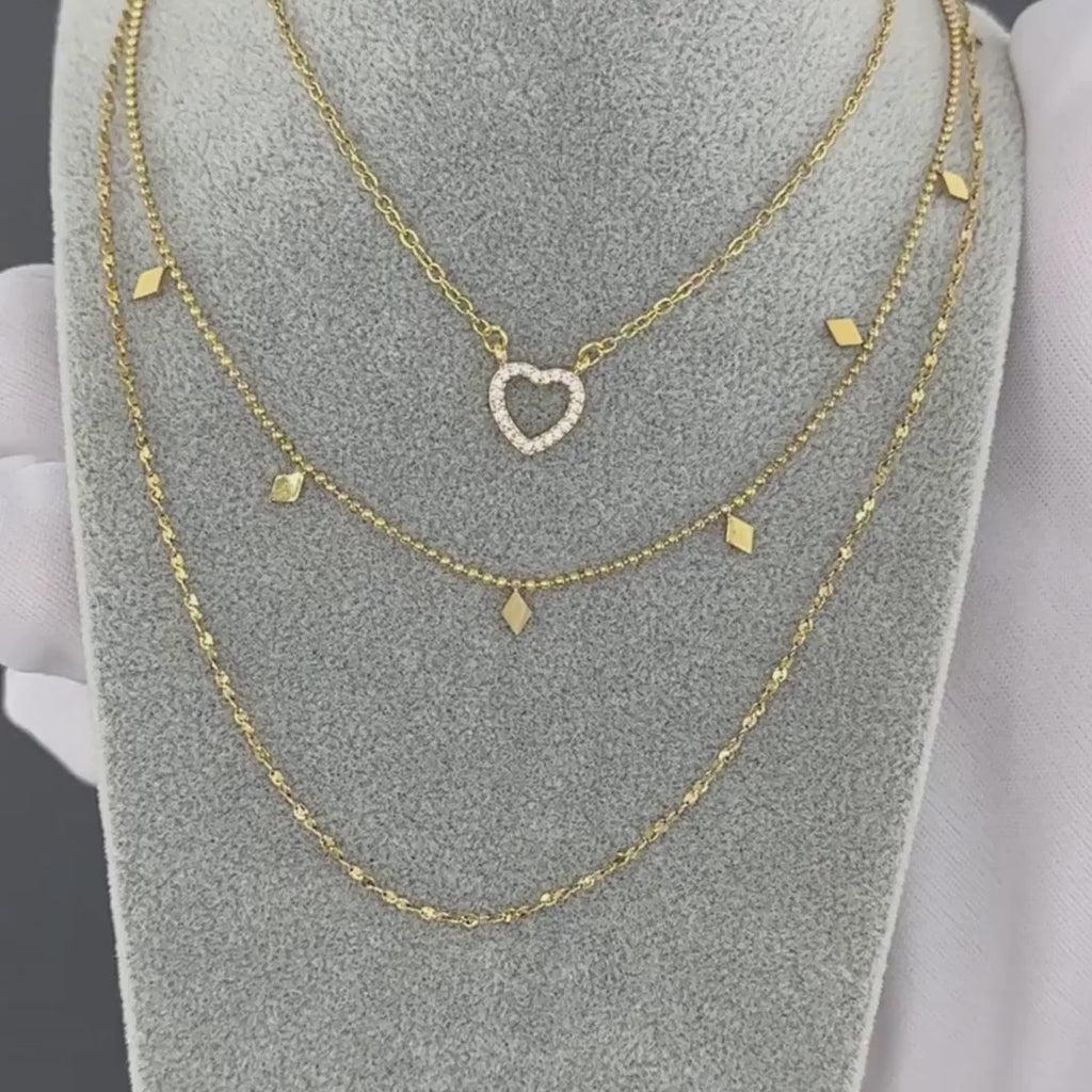 Necklace, 18K Gold Plated Steel 87831-0