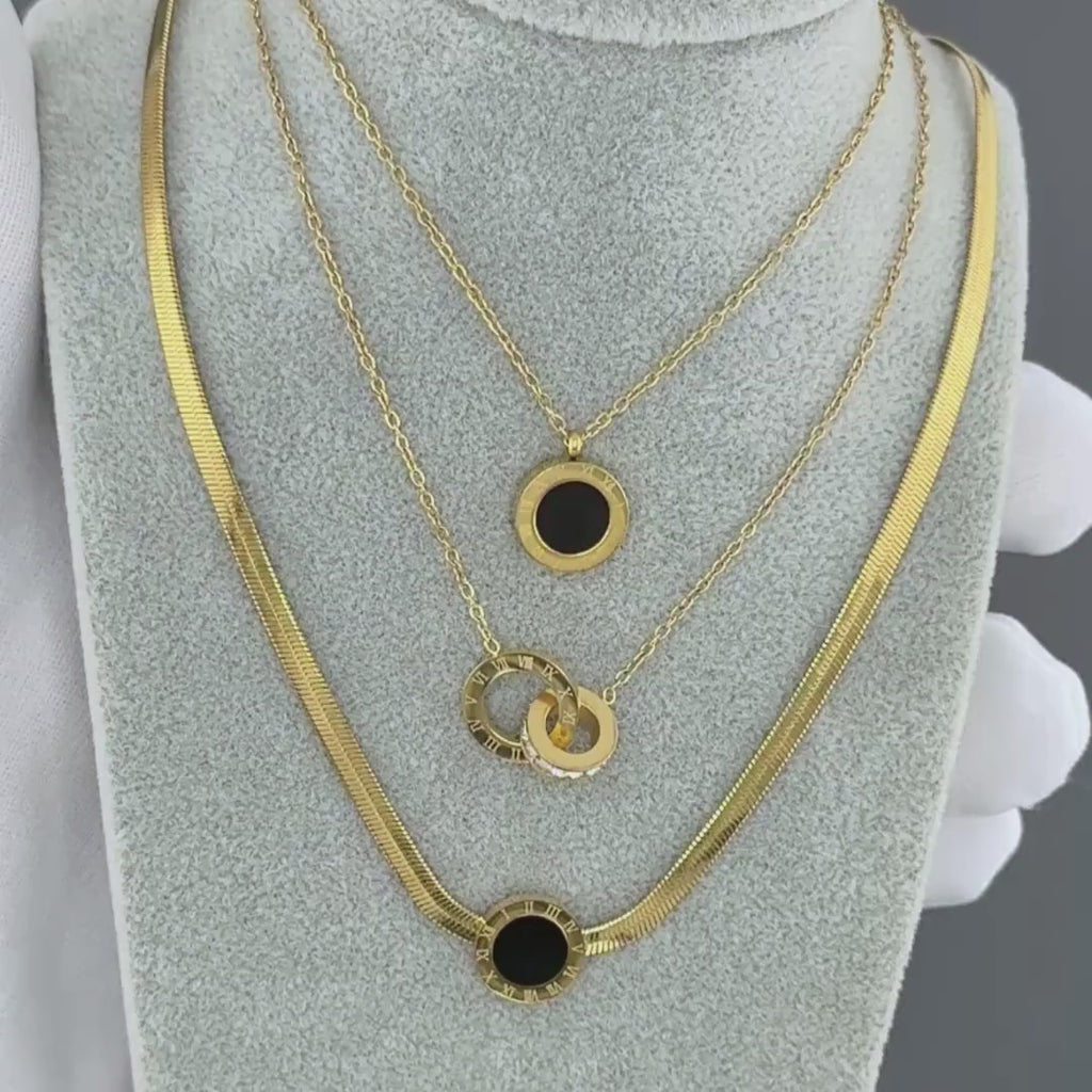 Necklace, 18K Gold Plated Steel 87703-0