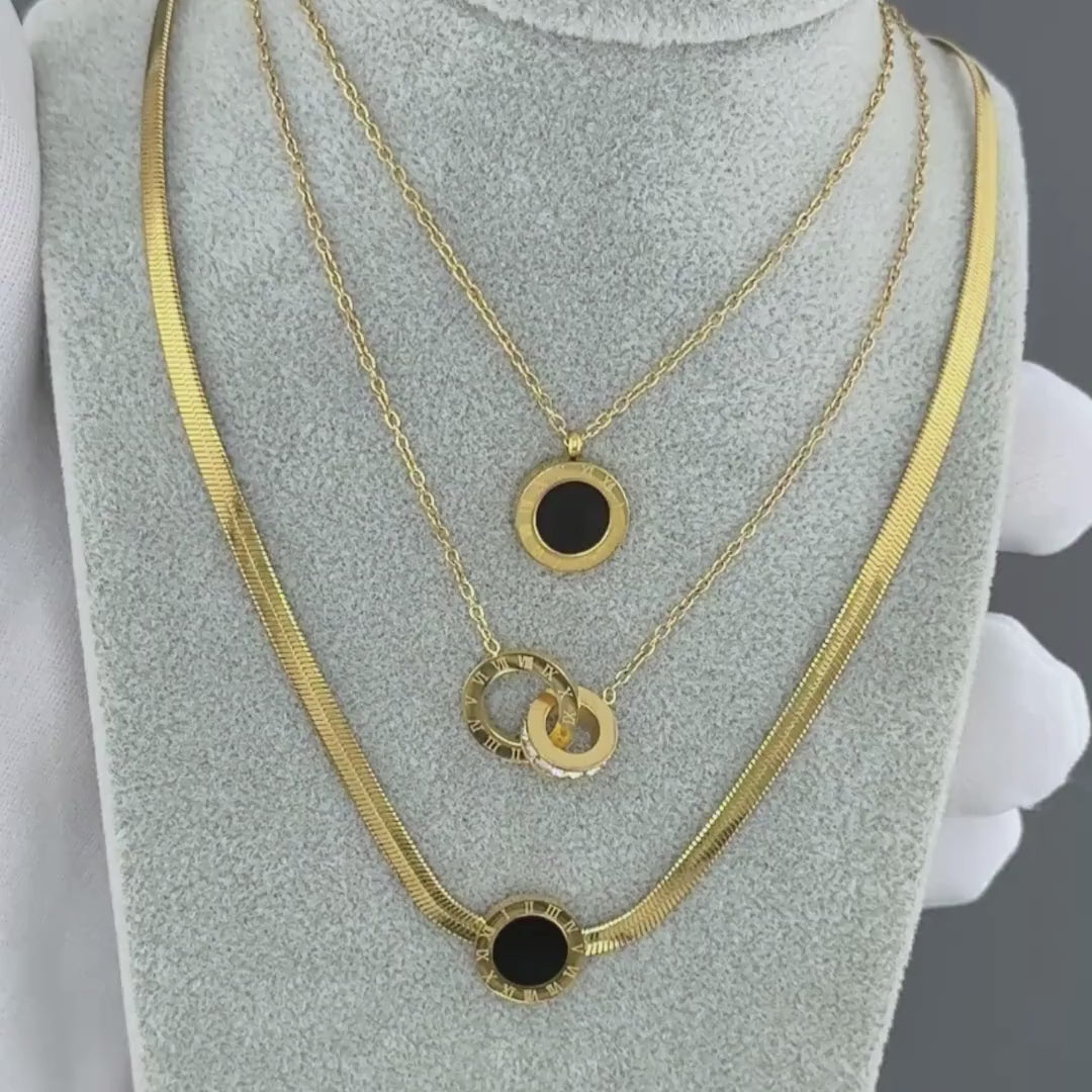 Necklace, 18K Gold Plated Steel 87703-0
