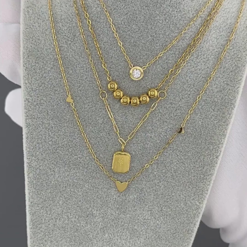 Necklace, 18K Gold Plated Steel 87348-0
