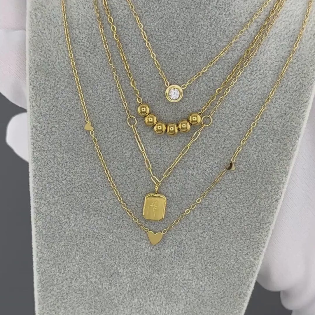 Necklace, 18K Gold Plated Steel 87348-0