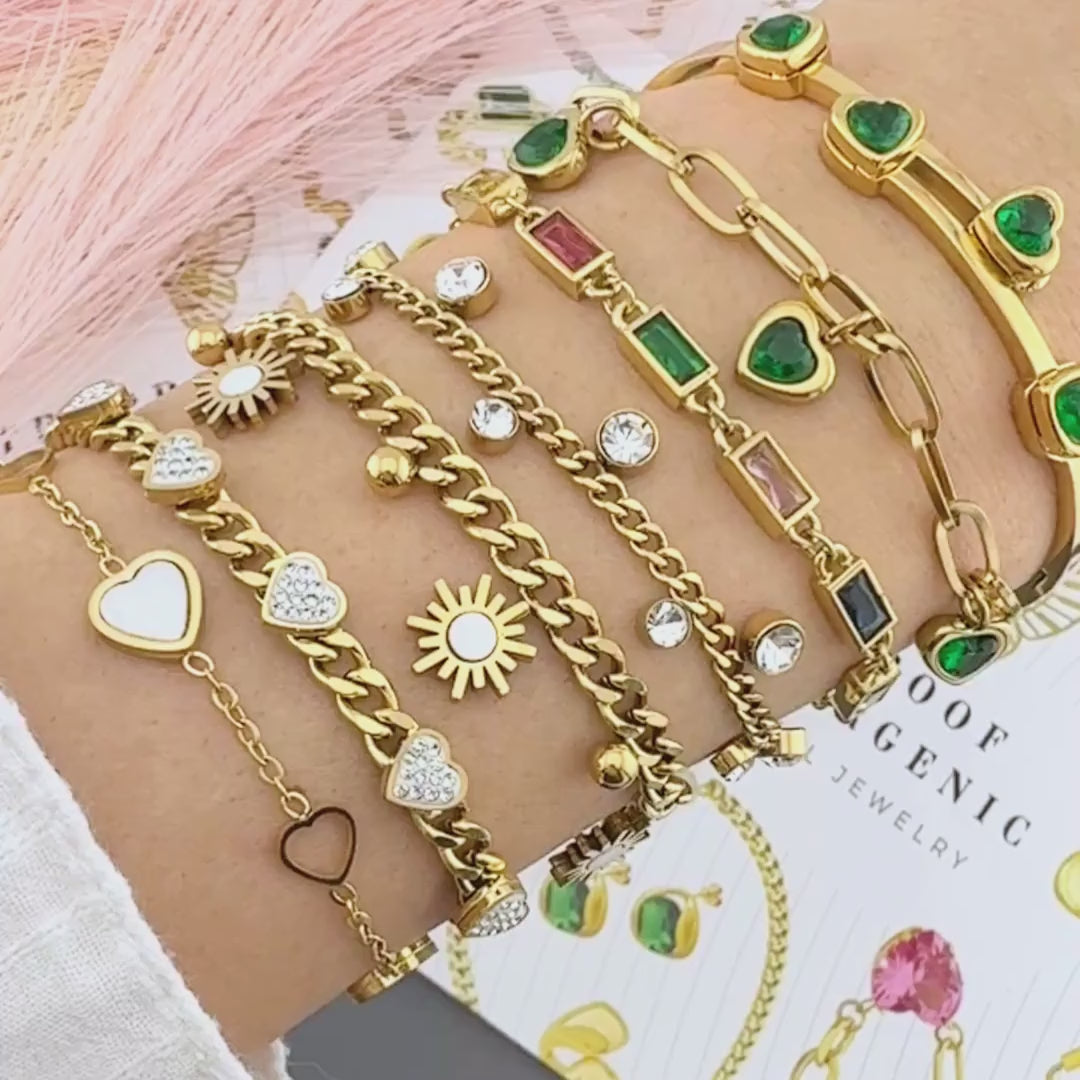 Bracelet, 18K Gold Plated Steel 90689-0
