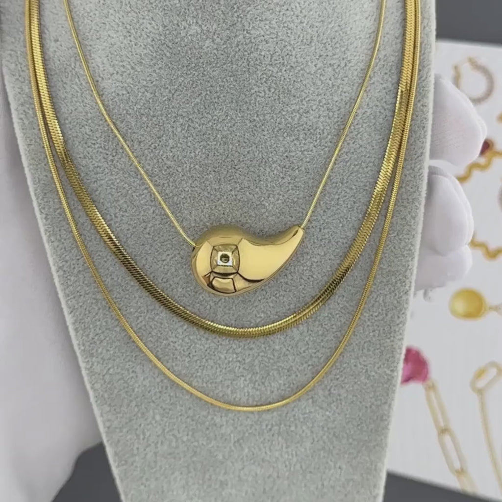 Necklace, 18K Gold Plated Steel 87287-0